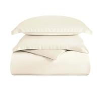 Superior - Ensemble d'édredon 229 x 234 cm, 100% Modal de hêtre, Couche Simple, 300 Fils au Pouce carré, Ivoire