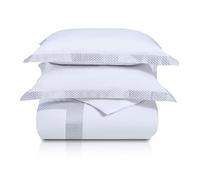 Superior GLENMONT-DC Parure brodée 100% Coton 200 Fils pour très Grand lit californien, 38,1 x 7,6 x 25,4 cm