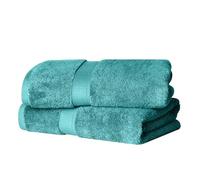 Superior Lot de 2 draps de Bain en Coton égyptien Ultra Doux, épais, Pelucheux et Absorbant, pour Salle de Bain d'invités, hôtel, Spa - Argent