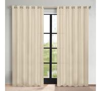 Superior Lot de 2 rideaux occultants thermiques pour chambre à coucher, cuisine, salon, 177,8 x 213,4 cm, ivoire