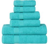 Superior, Lot de 6 Serviettes en Coton, Turquoise