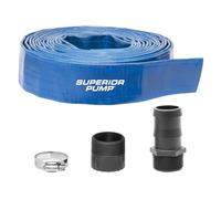 Superior Pump 99621 Kit de tuyau d'évacuation à plat, 4 pièces, 3,8 cm par 7,6 m