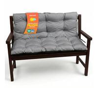 SuperKissen24. Coussin Dossier pour Banc de Jardin Canapé - 100x50 cm et Appui 100x60 - Intérieur/Extérieur - imperméable - Gris