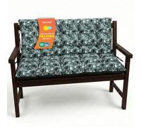 SuperKissen24. Coussin Dossier pour Banc de Jardin Canapé - 120x50 cm et Appui 120x60 - Intérieur/Extérieur - imperméable - Exotic