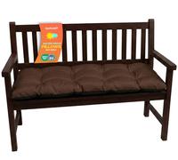 SuperKissen24. Coussin Dossier pour Banc de Jardin Canapé - 120x50 cm - Intérieur/Extérieur - imperméable - Marron