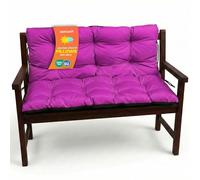 SuperKissen24. Coussin Dossier pour Banc de Jardin Canapé - 140x50 cm et Appui 140x60 - Intérieur/Extérieur - imperméable - Fuchsia