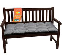SuperKissen24. Coussin Dossier pour Banc de Jardin Canapé - 140x50 cm - Intérieur/Extérieur - imperméable - Gris