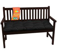 SuperKissen24. Coussin Dossier pour Banc de Jardin Canapé - 180x50 cm - Intérieur/Extérieur - imperméable - Noir