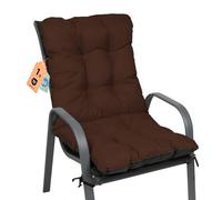 SuperKissen24. Coussin Dossier pour Chaise Longue, Siège, Banc de Jardin, Canapé - 96x48 cm - Bain de Soleil - Intérieur/Extérieur - imperméable - Marron