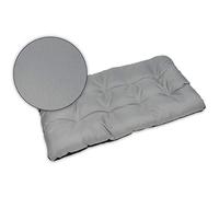 SuperKissen24. Coussin Dossier pour Palette Canapé 120x80 cm - Intérieur/Extérieur - imperméable - Gris