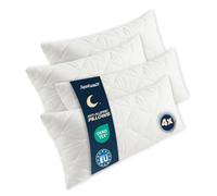 SuperKissen24. Lot de 4 Oreillers en Microfibre 80x40 cm avec Garnissage Fibre Polyester - Hypoallergenique Oreillers Dodo - Coussin de Canapé Decoratif - Good Sleep Blanc