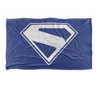 Superman 2025 New Logo Blanc Plaid Ultra Doux au Toucher Soyeux - 91 x 147 cm