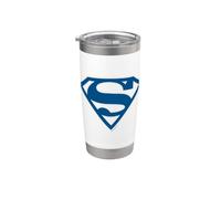 Superman Blue & White Classic Shield Gobelet isotherme en acier inoxydable double paroi
