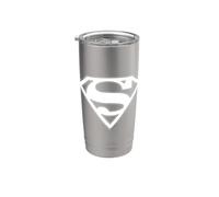 Superman Blue & White Shield Gobelet isotherme en acier inoxydable double paroi