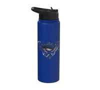 Superman Man of Steel Butterfly Logo Stainless Steel Insulated Water Bottle