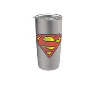 Superman Retro Supes Logo Distressed Gobelet isotherme en acier inoxydable double paroi