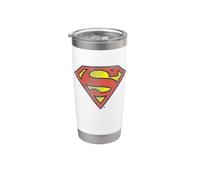 Superman Retro Supes Logo Distressed Gobelet isotherme en acier inoxydable double paroi