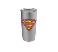 Superman Retro Supes Logo Distressed Gobelet isotherme en acier inoxydable double paroi