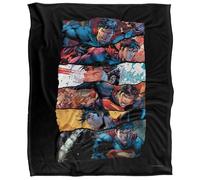 Superman Torn Collage Plaid Ultra Doux au Toucher Soyeux - 152 x 127 cm