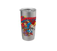 Superman WBUSMN04 Produit officiel DC Comics Gobelet isotherme en acier inoxydable double paroi