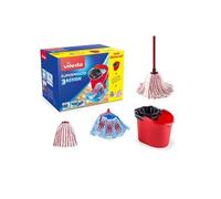 Vileda Balai serpillière complet Super Mocio 3Action – Torsion Power, microfibre, manche Easy Click