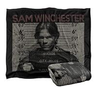 Supernatural Sam Mug Shot Plaid ultra doux au toucher soyeux - 152 x 127 cm