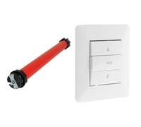 SuperRollo - Moteur de volet Roulant RM30MM (30nm) pour axe octogonal de 60mm - SR20235 & Commande volet Roulant Blanc - Artezo