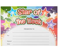 Superstickers Dmc13783 étoile de la semaine Rainbow Sparkling certificat