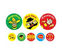 SuperStickers Lot de 1240 autocollants de louanges espagnols de différentes tailles Idéal pour les enseignants