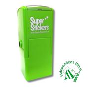 Superstickers Tampon pour enseignant - Design de travail indépendant - Encre verte - Tampon auto-encreur pour marquage - 23 x 23 mm