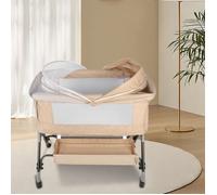 SUPFINE 104*52*103-115cm Berceau Cododo pour Bébé 2 en 1 - 4 Hauteurs Réglables - Pliable - Lit d'appoint - Lit évolutif