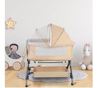 SUPFINE Berceau Cododo pour Bébé - Poulage de 15 kg-pliage de Lit évolutif - Conçu pour les 0-3 ans - Blanc Cassé