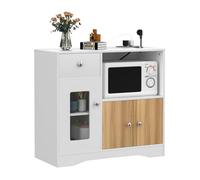 SUPFINE Buffet - Armoire de Cuisine Avec Étagère à Micro-ondes, Rangement Autonome, 83 × 40 × 80 cm, pour Salon Cuisine Couloir