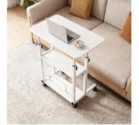 SUPFINE Bureau Debout, Table D'appoint Mobile À 3 Niveaux, Hauteur Réglable de 63 À 91 cm, pour Les Zones de Réception