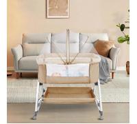 SUPFINE Lit bébé 2 en 1, Pliable, Réglable en 6 Hauteurs, Lit évolutif, Berceau Cododo pour Bébé 80*40*100-116cm