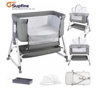 SUPFINE Lit évolutif pour Bébé - Capacité de Charge de 15 kg - Berceau Cododo pour Bébé Pliable