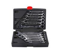 Supfine Lot de 12 Jeu de Clés Mixtes, Clé Plate à Cliquet 8-19 mm, Clés Mixtes avec Avec Mallette à Outils pour Réparation Automobile et Travaux de Bricolage ixe)