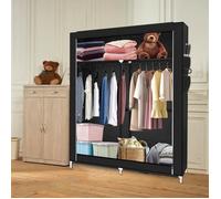 SUPFINE - PENDERIE SOUPLE - Noir - 108*45*170cm - Tissu - Chambre Adulte