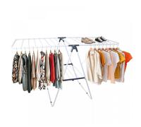 SUPFINE Séchoir à Linge Grande Capacité, Etendoir Extensible Pliable Multifonction en Acier Inoxydable, 137 × 56 × 100 cm