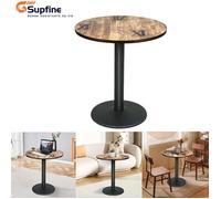 SUPFINE Table à Manger Ronde 60 cm Table de Cuisine Petite Table de Salle à Manger avec Plateau en Bois, pour Salon, Restaurants