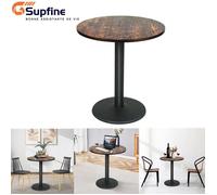 SUPFINE Table à Manger Ronde Style Scandinave Table de Salon Style Industriel Rétro, pour 1-2 Personnes, 60 × 60 × 72 cm