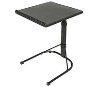 Supfine Table d'appoint réglable en hauteur pour lit, canapé, ordinateur portable, table d'appoint pliante pour lit d'hôpital, bureau, chambre à coucher, noir, table multifonction (noir, 43 x 43 x