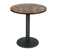 Supfine Table de Bar avec Pied Central, Table à Manger Mange Debout pour Salle à Manger Restaurant Bistro, MDF (Vintage du Bois, 60 * 60 * 72 cm)