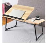 SUPFINE Table D'ordinateur Portable en Bois pour Le Lit et Le Canapé, Plateau de Service pour Le Petit Déjeuner 56*33*25cm