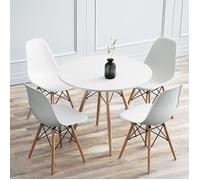 SUPFINE Table ronde en bois, table de salle à manger scandinave, 70cm, capacité de charge 30kg 1-3 personnes TABLE A MANGER SEULE
