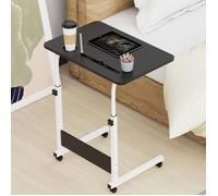 SUPFINE Table Roulante de Lit Canapé pour Ordinateur Portable Hauteur Réglable, 60 * 40cm Petite Table d'appoint