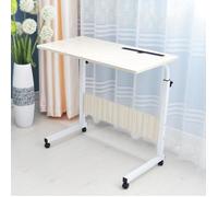SUPFINE Table Roulette Hauteur Reglable pour Lit Canapé Table d'appoint Mobile 80x40 cm Table Bureau avec roulettes Verrouillables