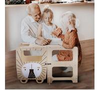 SUPFINE Tour d'Observation Montessori Enfant, de 1 à 5 Ans, Tabouret Bébé avec Planche à dessin Adapté à la Cuisine Salon