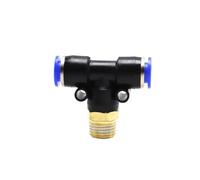 Supkancl Raccord pneumatique en T for Tuyau de 12 à 4 mm, 1/8", 1/4", M5, 3/8", 1/2", BSP, 1 pièce
