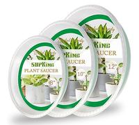 SupKing Lot de 9 soucoupes pour Plantes de 20,3 à 25,4 cm, 30,5 cm, en Plastique Transparent Durable, Plus épais, Plus Robuste, pour intérieur et extérieur